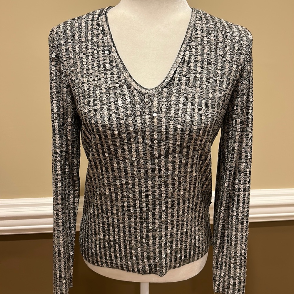 Liz Claiborne Collection Silk Sweater with Sequins. NWT. Medium
